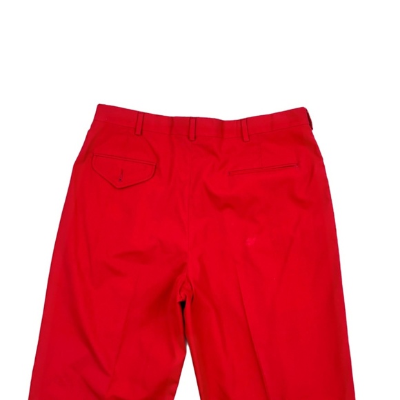 Lands' End Pleated Straight Leg Me's size 36x32 Red Chino Pants - Picture 3 of 3